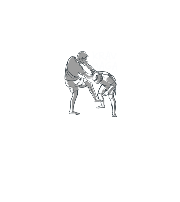 KRAV MAGA minta farmerkék pólón
