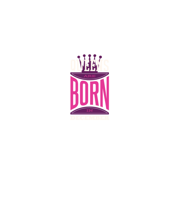 Queens are born in December minta szürke pólón