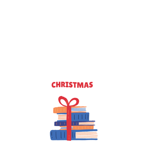 All I want for Christmas is Books Könyves póló minta fekete pólón