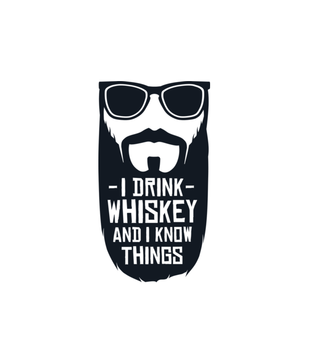 Whiskeyt iszom minta fehér pólón
