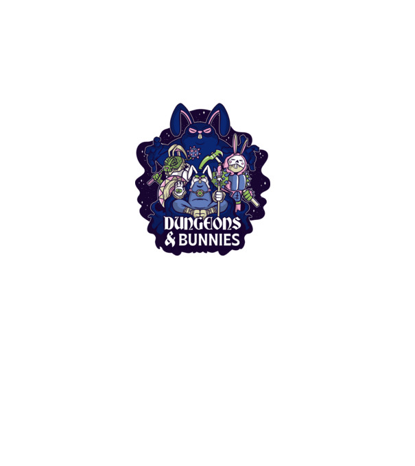 Dungeons And Rabbits minta fekete pólón