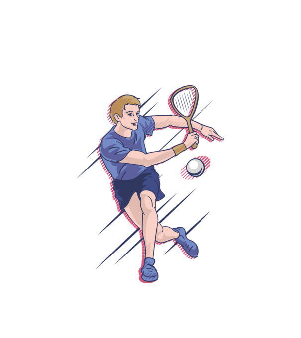 Squash minta fehér pólón