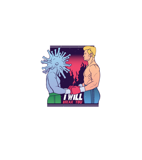 Boxing Virus minta fekete pólón