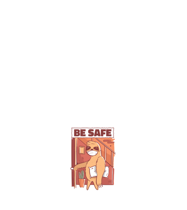 Lajhár Be Safe minta fehér pólón