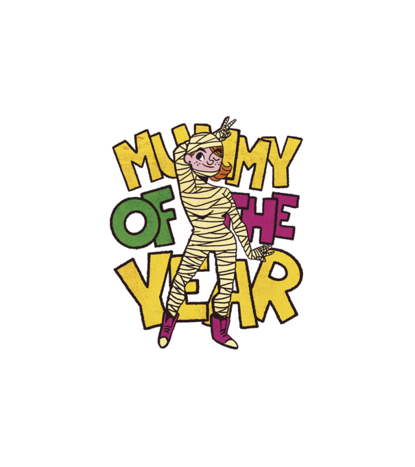 Mummy Of The Year minta fehér pólón