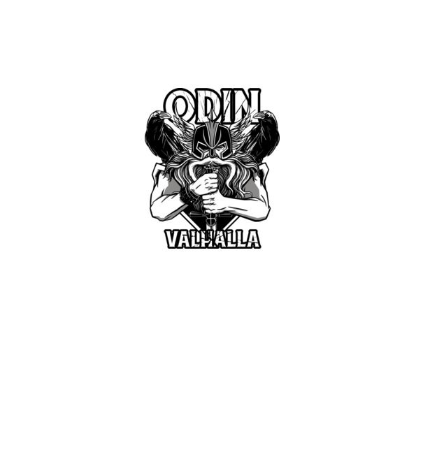 Odin Valhalla minta fehér pólón