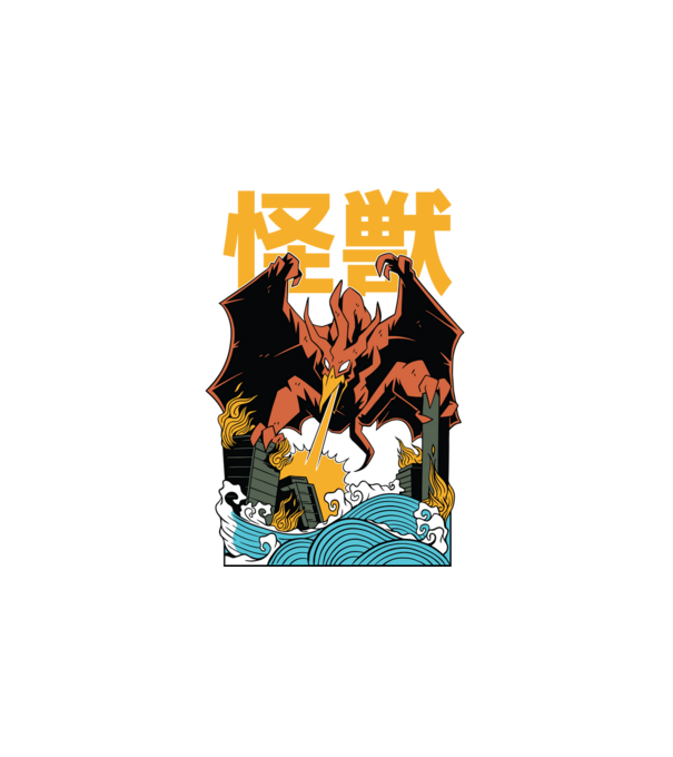 Kaiju minta fehér pólón