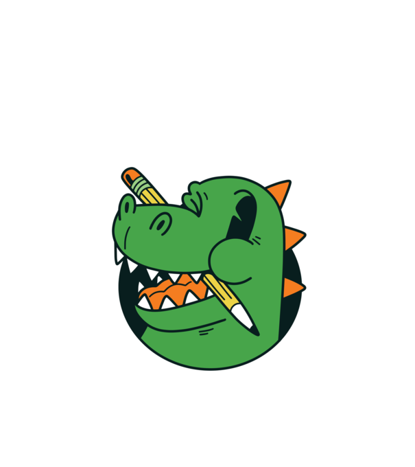 Cuki Iskolás Dinoszaurusz minta fehér pólón
