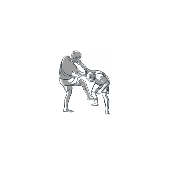 KRAV MAGA minta fekete pólón