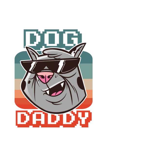 Dod Daddy - Kutyás Apa minta fekete pólón