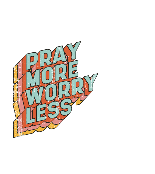 Pray More minta fekete pólón