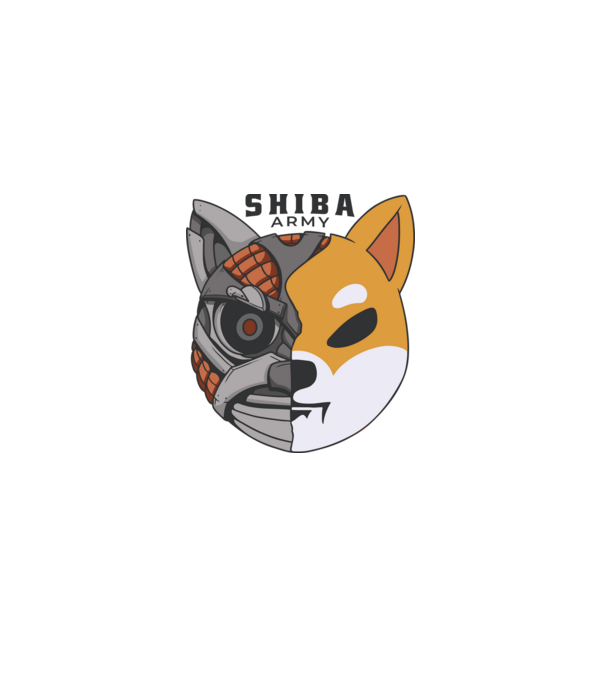 Shiba Army minta fehér pólón