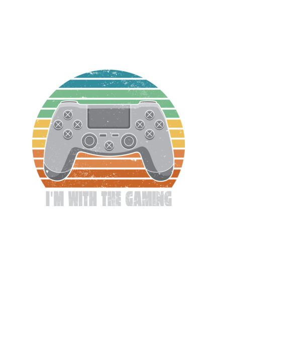 Gaming minta fehér pólón