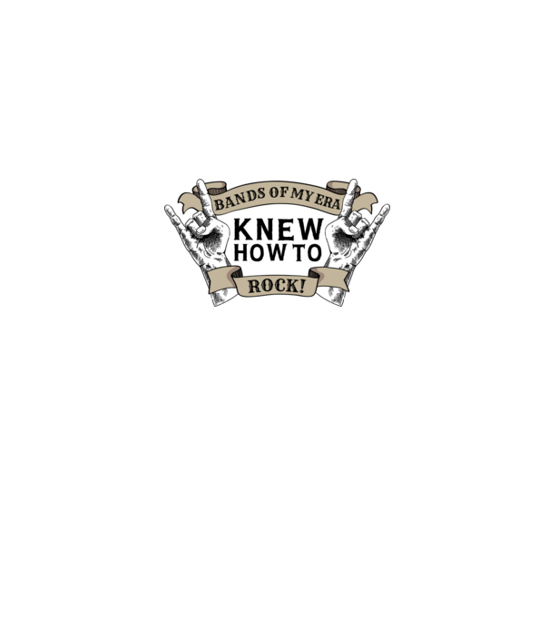 Rock banda minta szürke pólón