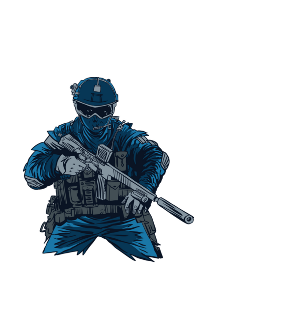 Special Force minta világoskék pólón
