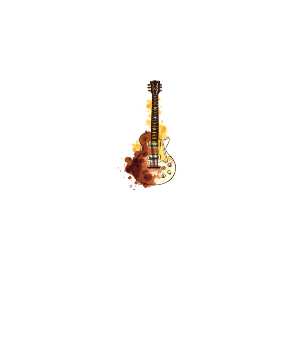 Gitár festmény minta szürke pólón