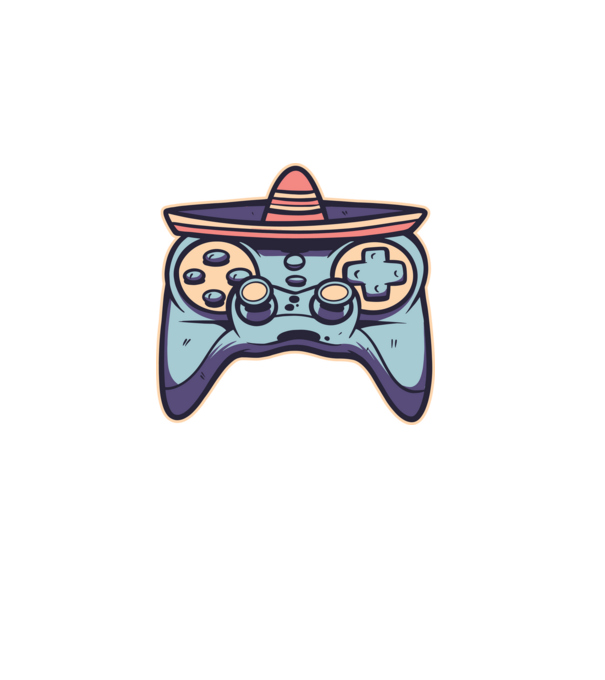 mexican joystick minta sötétkék pólón