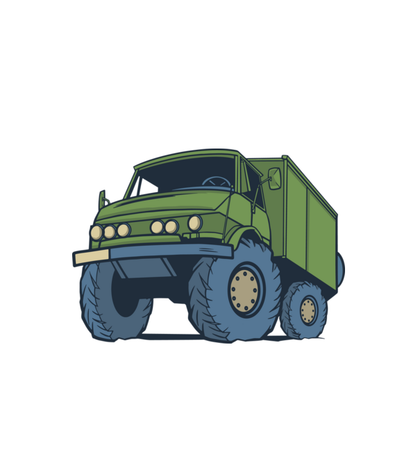 Unimog minta fehér pólón