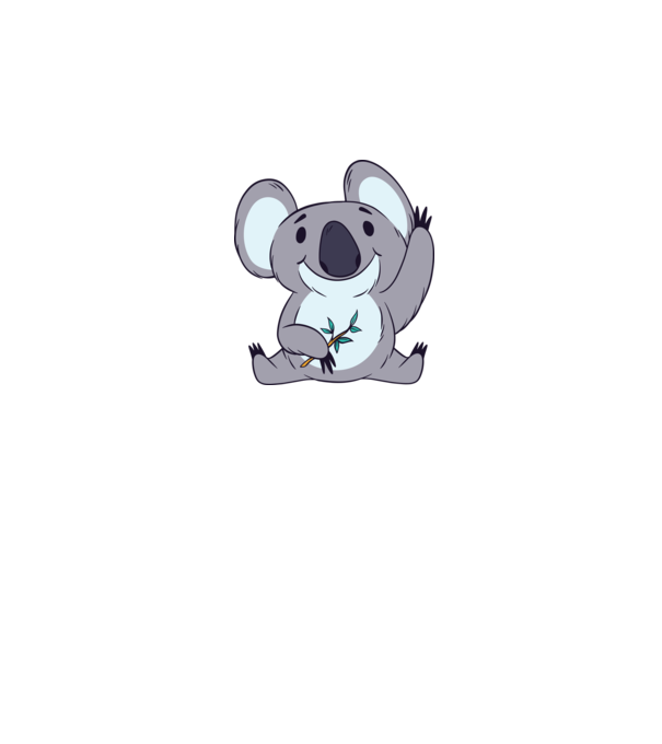 Cuki Koala minta fehér pólón