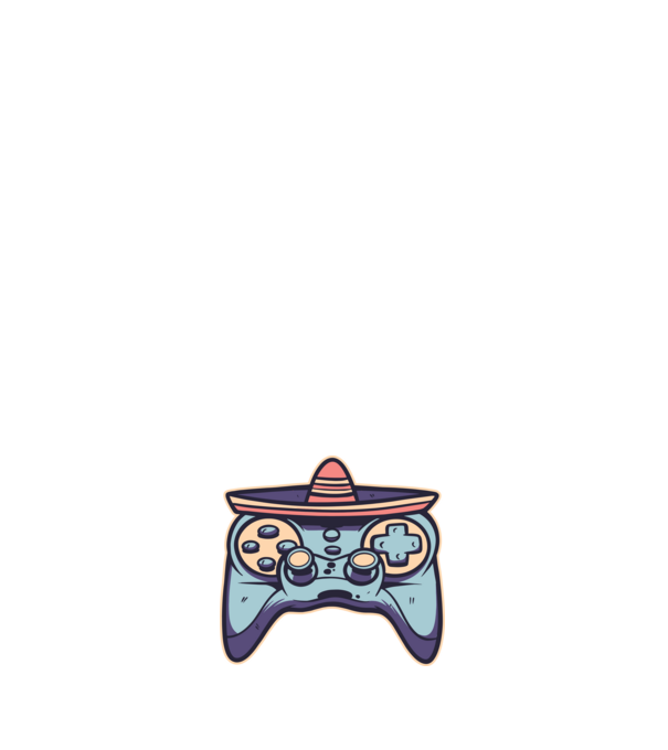 mexican joystick minta sötétkék pólón
