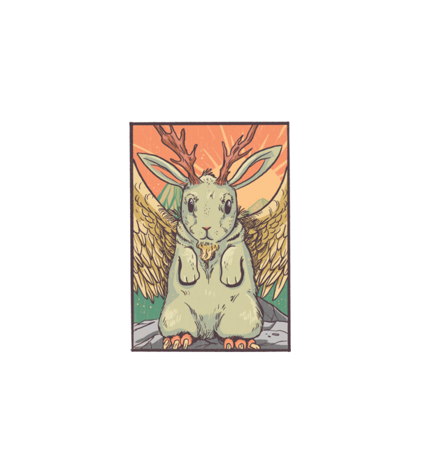 Wolpertinger minta fehér pólón