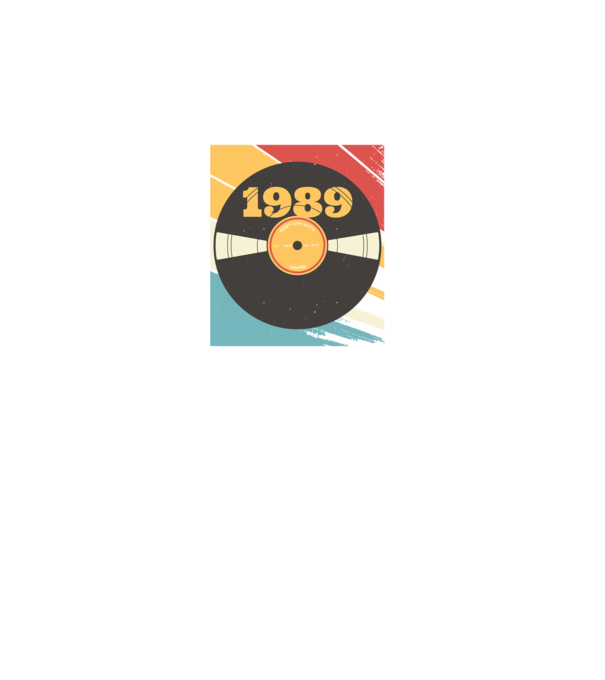 Born in 1989 Limited Edition Vynil Bakelit Retro minta türkiz pólón