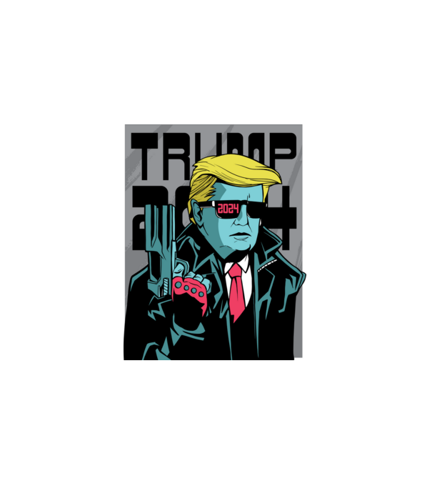 Trump Terminator 2024 minta fehér pólón