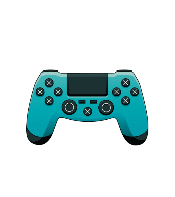 Joystick minta fehér pólón