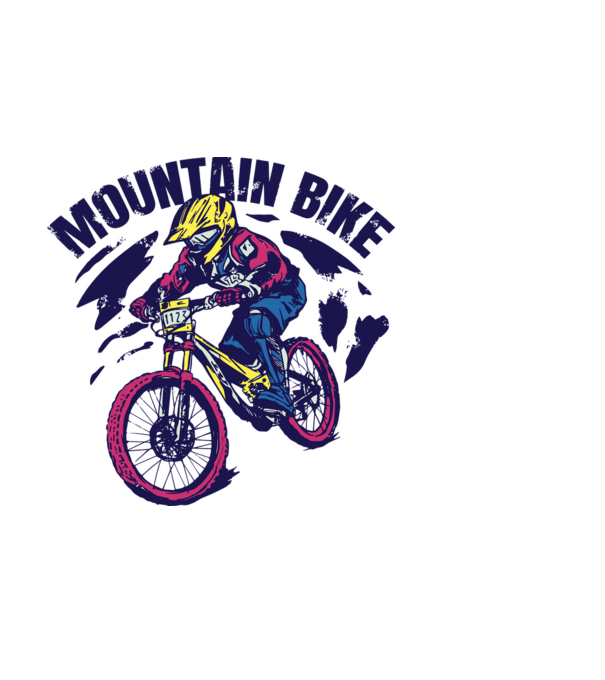 Mountain Bike minta világoskék pólón