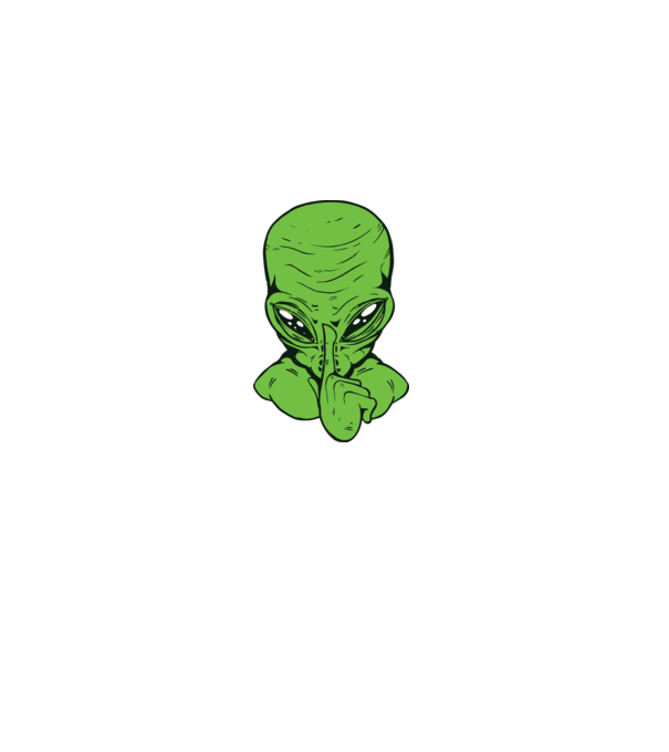 Alien Psszt minta fekete pólón