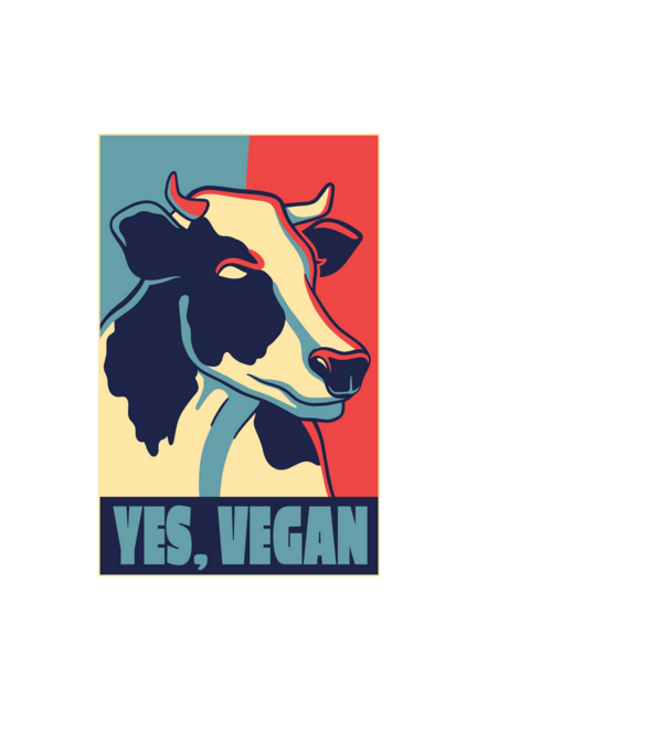Yes, Vegan minta fehér pólón