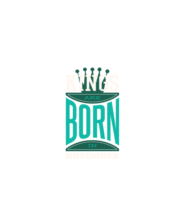 Kings are born in November minta fekete pólón