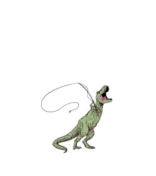 Horgász Trex minta fehér pólón