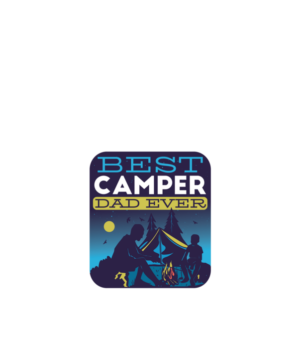 Best Camper Dad - Legjobb Kempingező Apa minta homokszín pólón