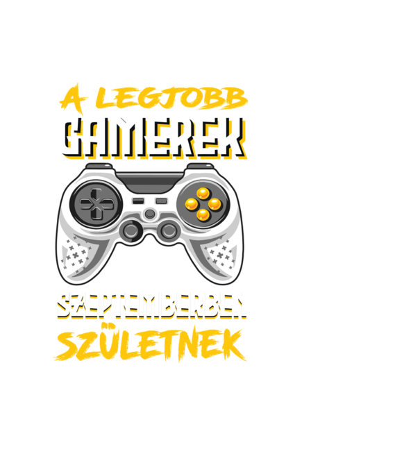 A Legjobb Gamerek Szeptemberben születnek minta fekete pólón