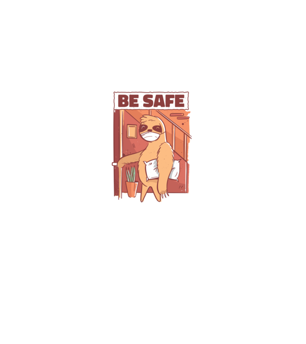 Lajhár Be Safe minta szürke pólón