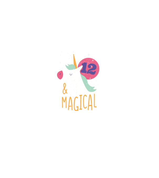 I'm 12 and Magical Unikornis minta fekete pólón