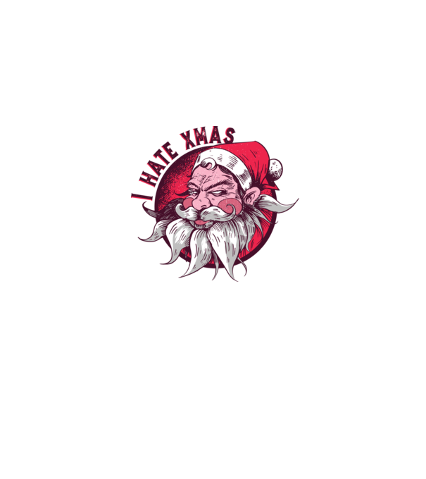 I Hate Xmas minta szürke pólón