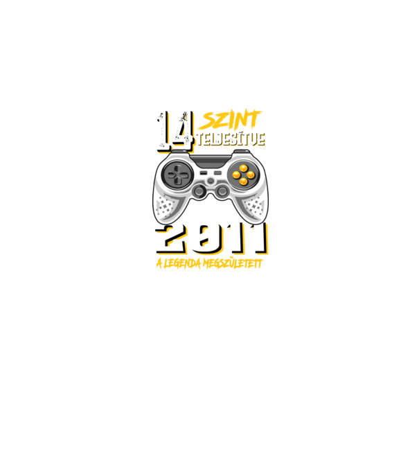 GAMER szint teljesítve 14. 2011 minta fekete pólón
