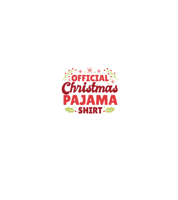 Karácsonyi Pijama minta fehér pólón