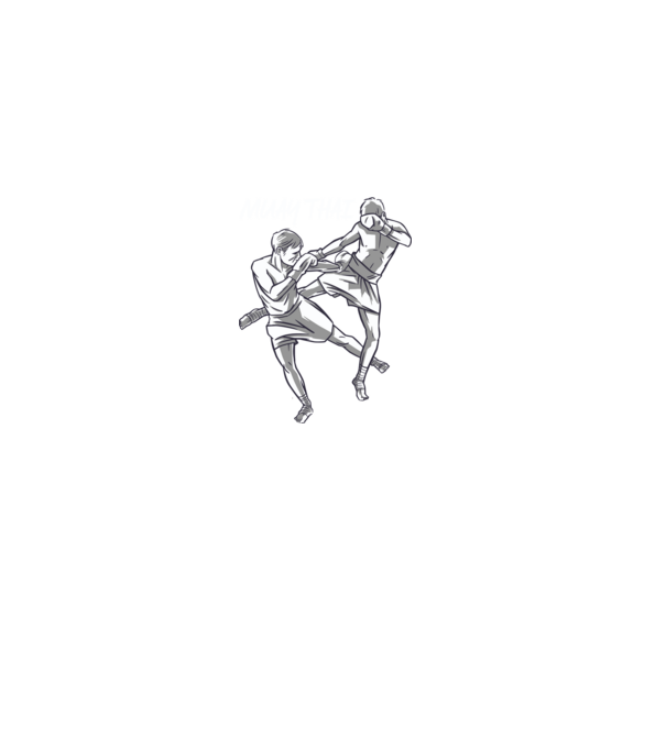 Muay thai minta fekete pólón