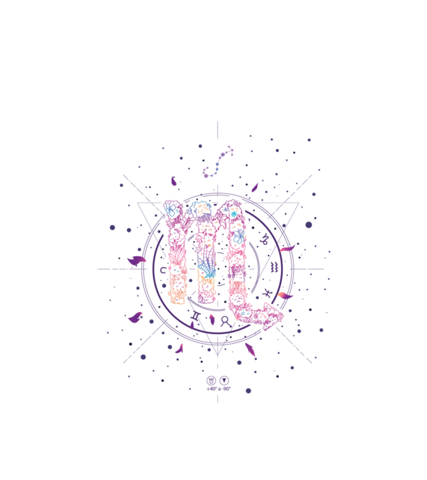 Skorpió Csillagjegy Horoszkóp - Scorpio Zodiac minta fehér pólón