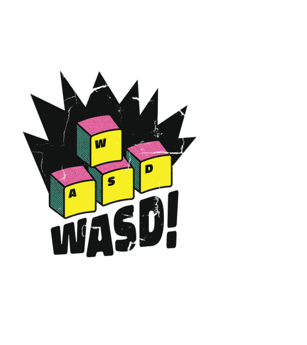 Wasd minta fehér pólón
