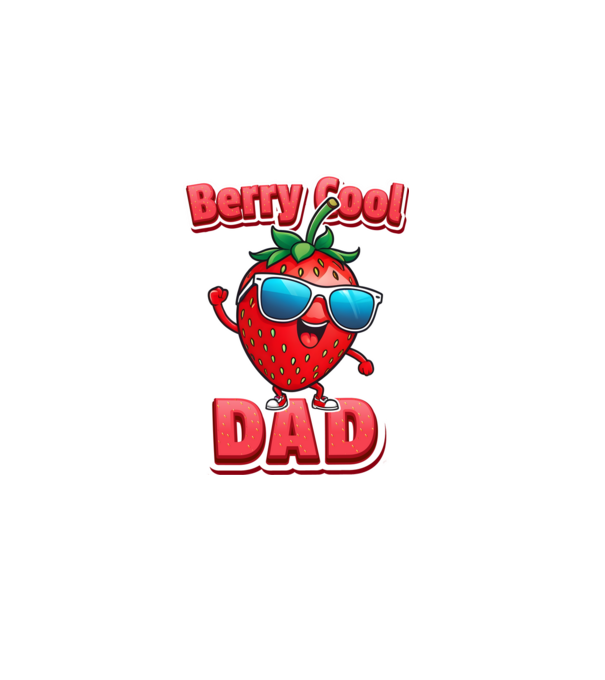 Berry Cool Dad Eper Napszemüvegben minta sötétkék pólón