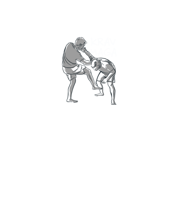 KRAV MAGA minta fekete pólón