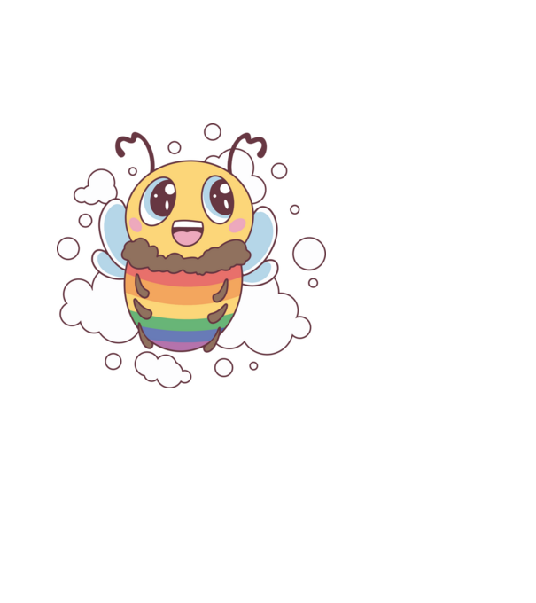 LGBT BEE minta fehér pólón