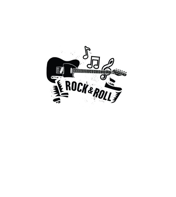 Rock & Roll gitár minta türkiz pólón