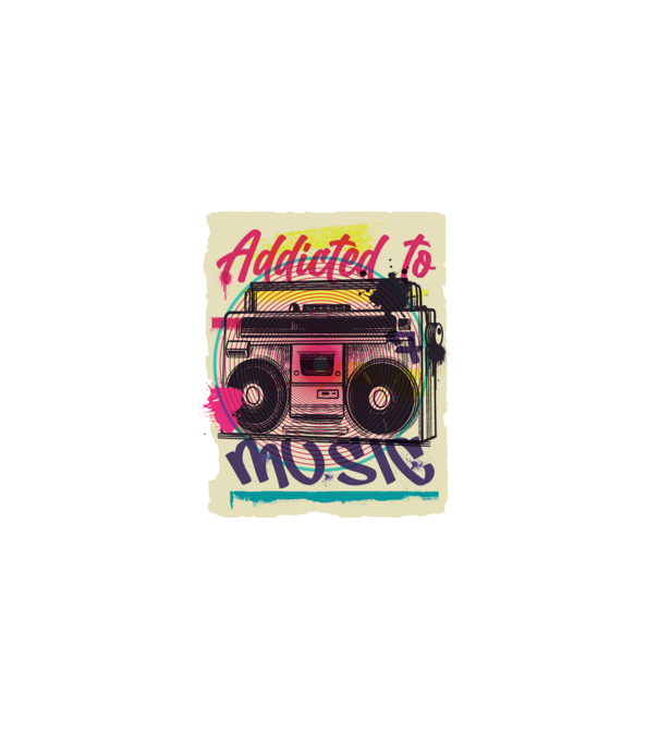 Boombox minta szürke pólón