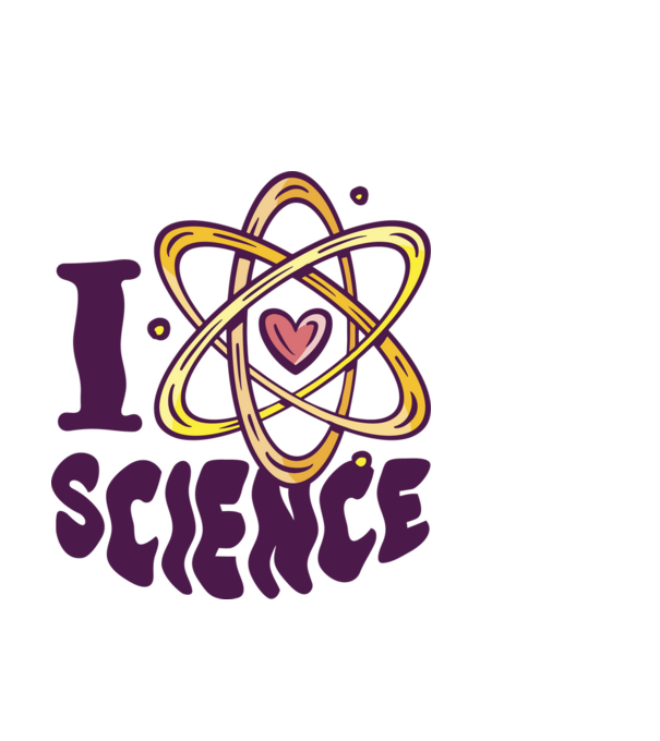I Love Science Tudományos minta világoskék pólón