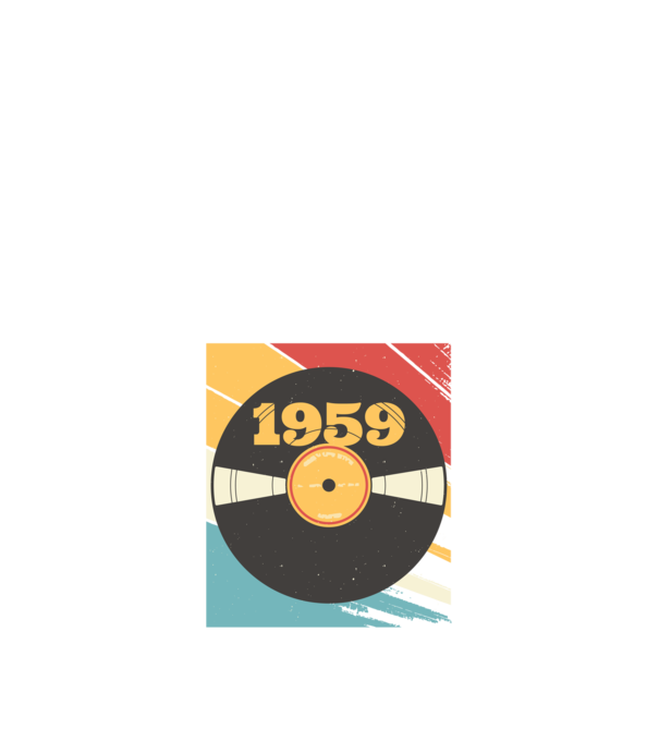 Born in 1959 Limited Edition Vynil Bakelit Retro minta fekete pólón